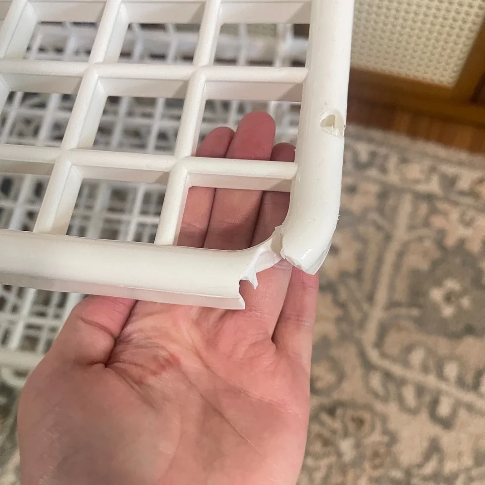 VTG 90s white Yaffa Blocks Plastic Storage Bins Crate 2 Shelf Basic Line